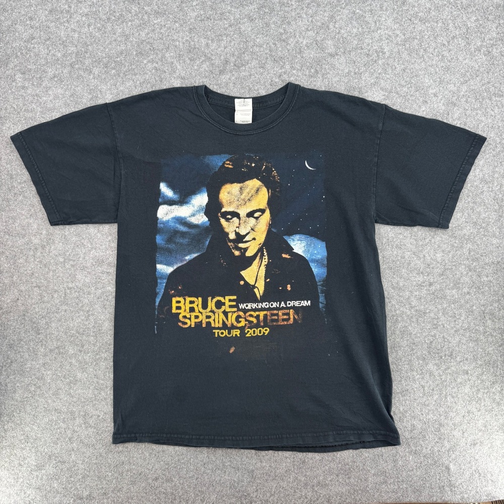 Bruce Springsteen Working on a Dream Black Tour 2009 T-Shirt Mens L